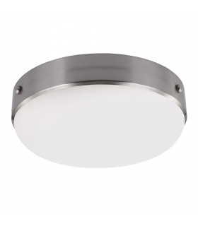 Cadence 2 Light Flush Ceiling Light Brushed Steel E27
