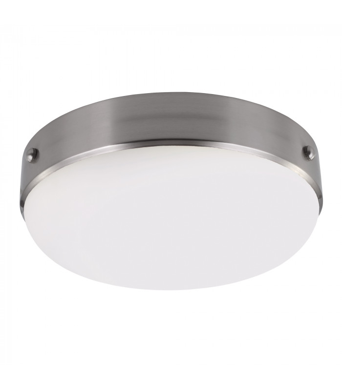 Cadence 2 Light Flush Ceiling Light Brushed Steel E27