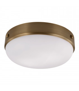 Cadence 2 Light Flush Ceiling Light Dark Antique Brass E27-1
