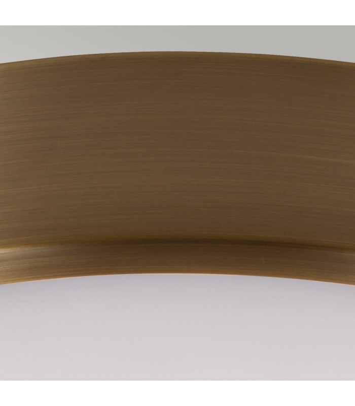 Cadence 2 Light Flush Ceiling Light Dark Antique Brass E27-3