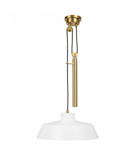 Candor 1 Light Pendant Matt White E27-1
