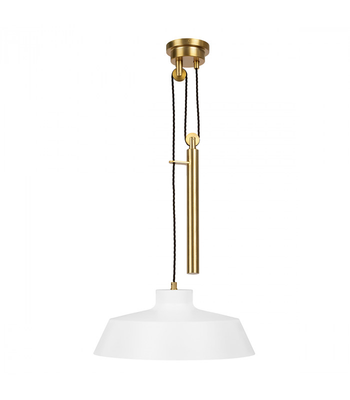 Candor 1 Light Pendant Matt White E27-1