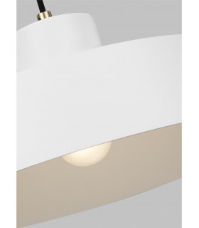 Candor 1 Light Pendant Matt White E27-2