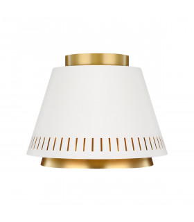 Carter 1 Light Flush Ceiling Light Matt White E27
