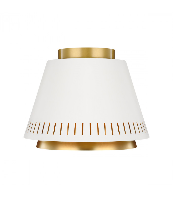 Carter 1 Light Flush Ceiling Light Matt White E27