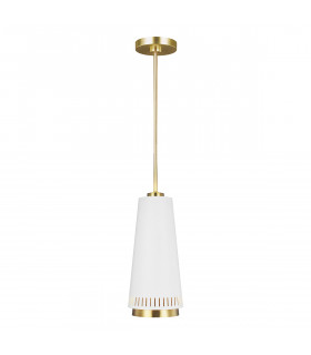Carter 1 Light Pendant Style A Matt White E27-1