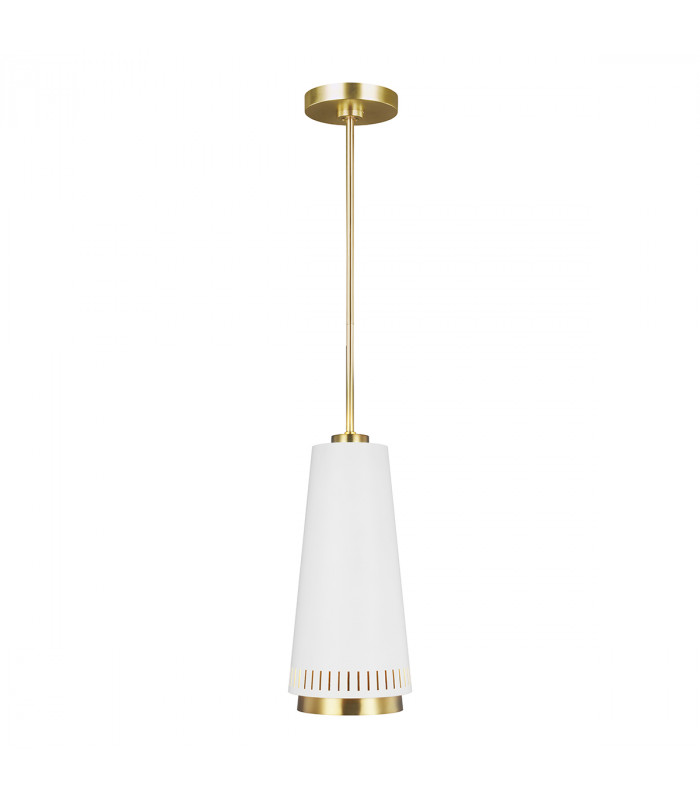 Carter 1 Light Pendant Style A Matt White E27-1