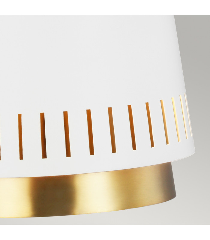 Carter 1 Light Pendant Style A Matt White E27-5