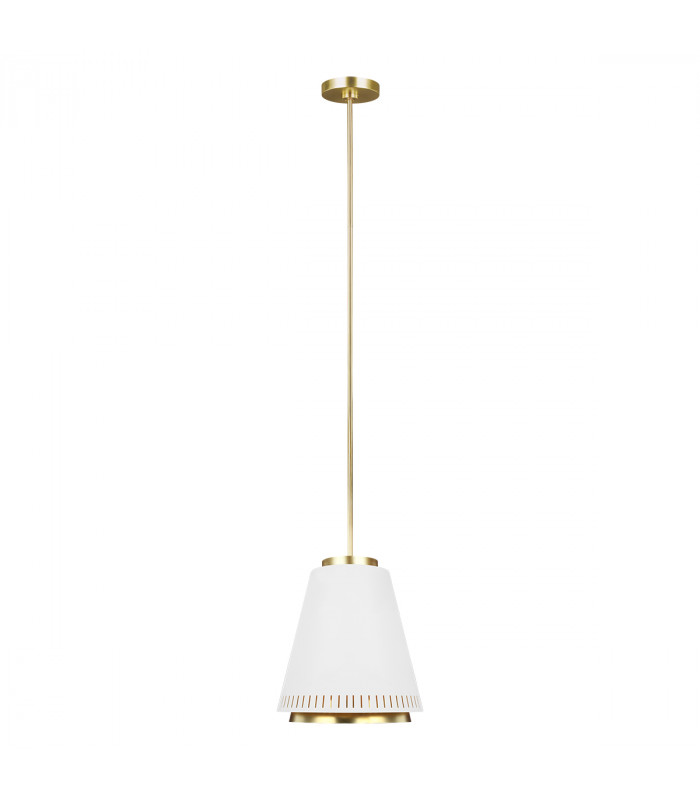 Carter 1 Light Pendant Style B Matt White E27-1