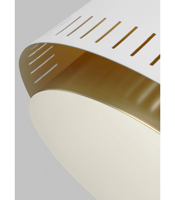 Carter 1 Light Pendant Style B Matt White E27-2