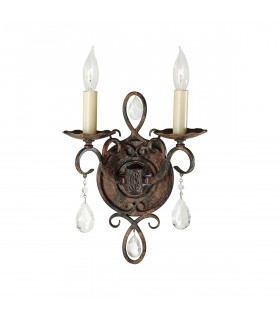 Feiss Chateau 2 Light Wall Light Mocha Bronze-1