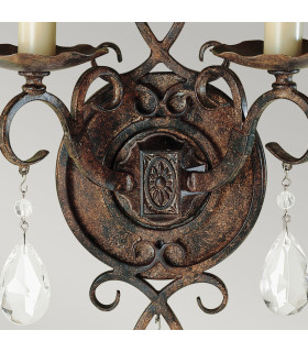 Feiss Chateau 2 Light Wall Light Mocha Bronze-2