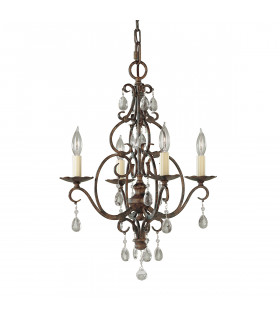 Feiss Chateau 4 Light Chandelier Mocha Bronze-1