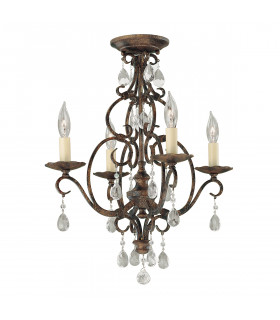 Feiss Chateau 4 Light Chandelier Mocha Bronze-2