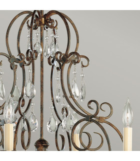 Feiss Chateau 6 Light Chandelier Mocha Bronze-2