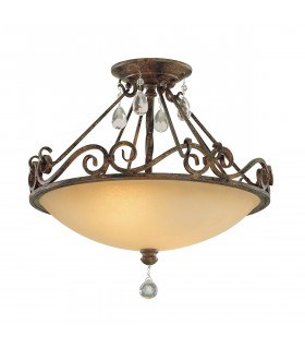 Feiss Chateau 2 Light Semi-Flush Light Mocha Bronze-1