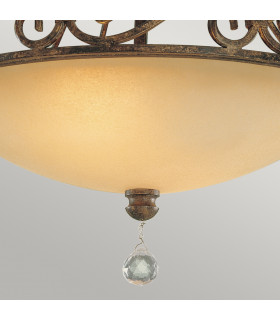 Feiss Chateau 2 Light Semi-Flush Light Mocha Bronze-2