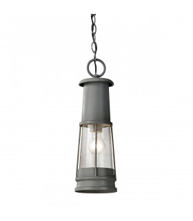 Chelsea Harbor 1 Light Outdoor Ceiling Pendant Light Storm Cloud E27-1