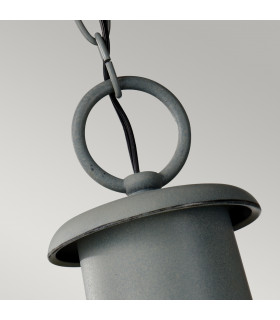 Chelsea Harbor 1 Light Outdoor Ceiling Pendant Light Storm Cloud E27-2