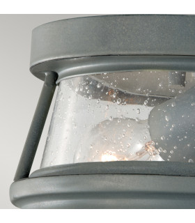 Chelsea Harbor 2 Light Outdoor Flush Ceiling Light Storm Cloud IP44 E27-2