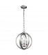 Corinne 3 Light Small Spherical Ceiling Pendant Polished Nickel E14-1