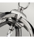 Corinne 3 Light Small Spherical Ceiling Pendant Polished Nickel E14-4