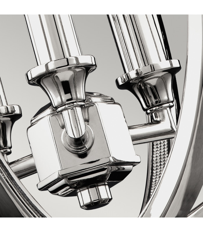 Corinne 3 Light Small Spherical Ceiling Pendant Polished Nickel E14-5