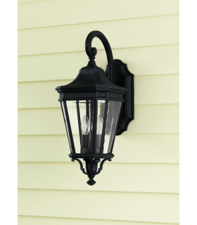 Cotswold Lane 2 Light Outdoor Medium Wall Lantern Light Black IP44 E14-2