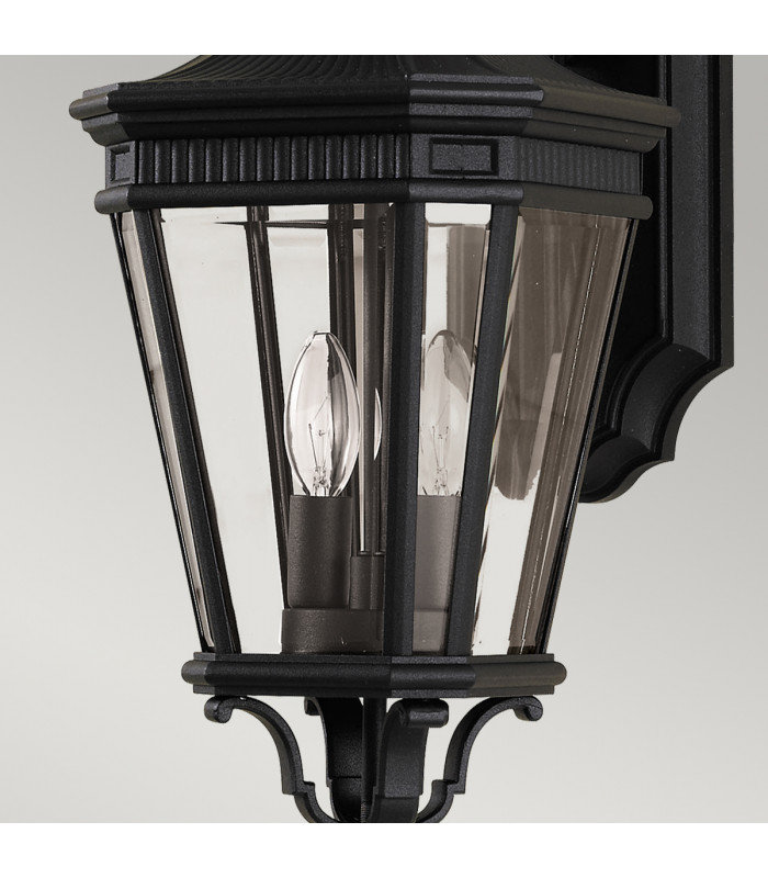 Cotswold Lane 2 Light Outdoor Medium Wall Lantern Light Black IP44 E14-5