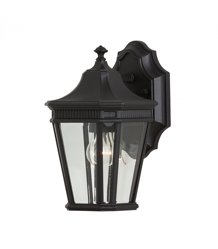 Cotswold Lane 1 Light Outdoor Small Wall Lantern Light Black IP44 E27-1