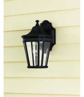 Cotswold Lane 1 Light Outdoor Small Wall Lantern Light Black IP44 E27-2
