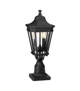 Cotswold Lane 2 Light Medium Outdoor Pedestal Light Black IP44 E14-1