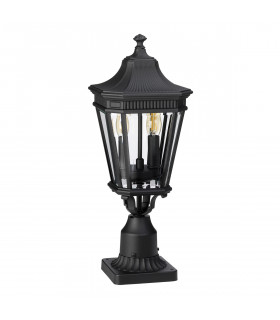 Cotswold Lane 2 Light Medium Outdoor Pedestal Light Black IP44 E14-2