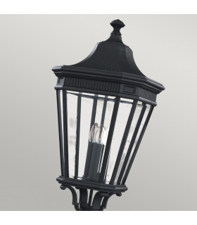 Cotswold Lane 3 Light Large Outdoor Post Lantern Black IP44 E14-2