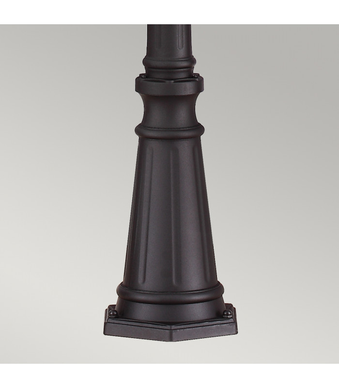 Cotswold Lane 3 Light Large Outdoor Post Lantern Black IP44 E14-4