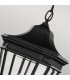 Cotswold Lane 3 Light Large Outdoor Ceiling Chain Lantern Black E14-3