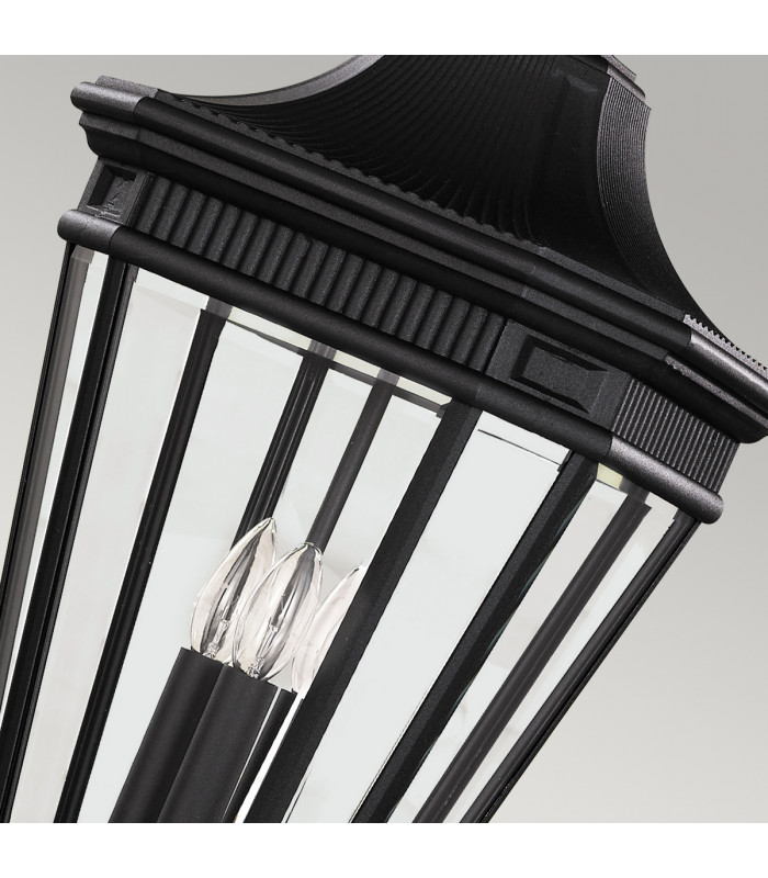 Cotswold Lane 3 Light Large Outdoor Ceiling Chain Lantern Black E14-4