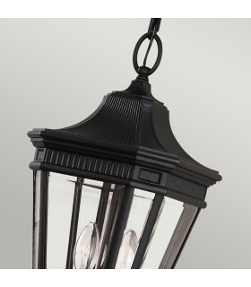 Cotswold Lane 2 Light Medium Outdoor Ceiling Chain Lantern Black E14-2