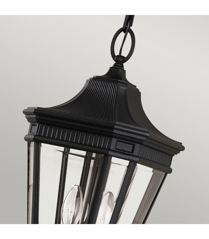 Cotswold Lane 2 Light Medium Outdoor Ceiling Chain Lantern Black E14-2