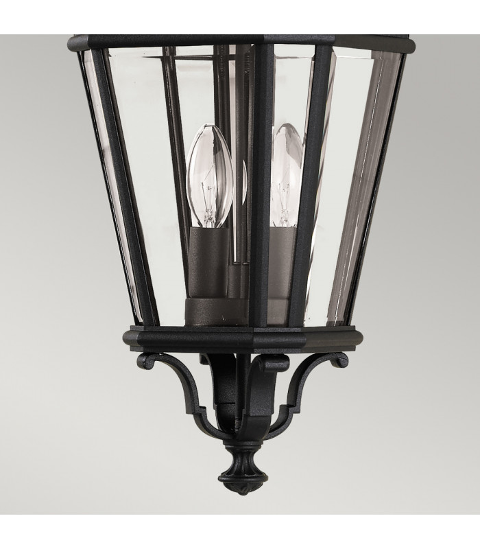 Cotswold Lane 2 Light Medium Outdoor Ceiling Chain Lantern Black E14-3