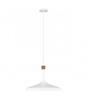 Darwin 1 Light Pendant Matt White E27-1