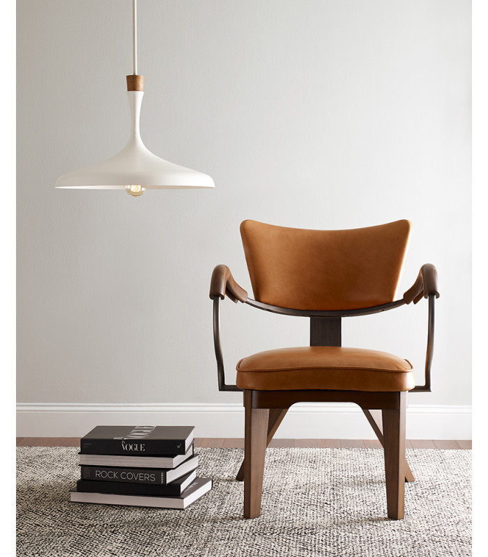 Darwin 1 Light Pendant Matt White E27-2