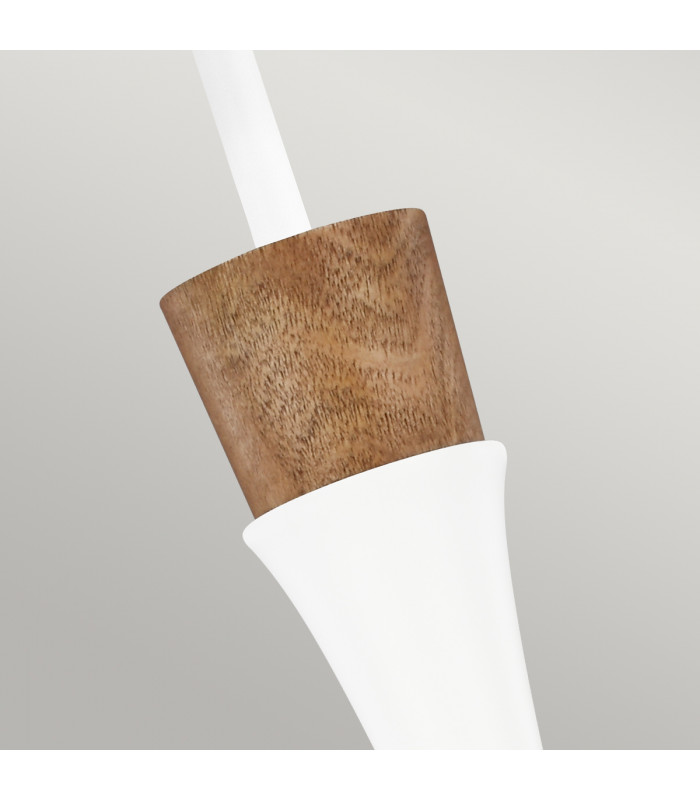 Darwin 1 Light Pendant Matt White E27-4