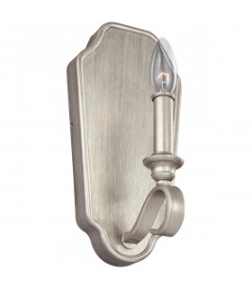 Dewitt 1 Light Indoor Candle Wall Light Silver E14-1