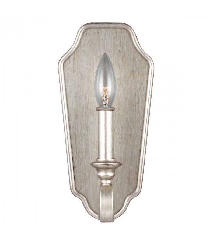 Dewitt 1 Light Indoor Candle Wall Light Silver E14-2