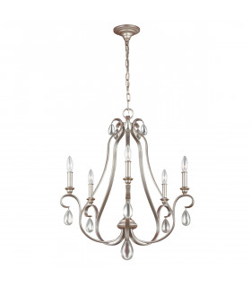 Dewitt 5 Light Chandelier Silver Finish E14-1