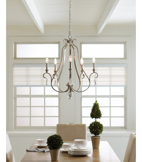 Dewitt 5 Light Chandelier Silver Finish E14-2