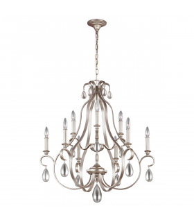 Dewitt 9 Light Chandelier Silver Finish E14-1