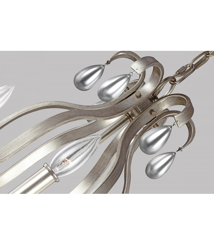 Dewitt 9 Light Chandelier Silver Finish E14-3