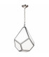 Diamond 1 Light  Medium Ceiling Pendant Polished Nickel E27